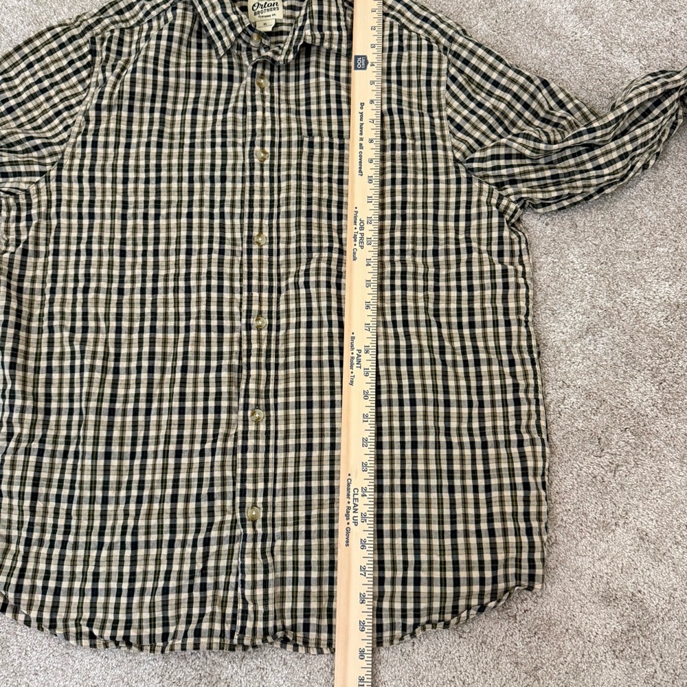 Orton Brothers Mid-Weight Flannel Shirt Mens Cotton Button Up Plaid Vermont XL - Picture 8 of 10